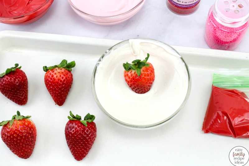 There is nothing better than Chocolate Covered Strawberries for Valentine's Day. These sweet treats are easy to make and can be a sexy snack for your sweetheart or a scrumptious dessert for your kids.These Valentine's Day Strawberries are the best! Valentine's Day Recipes 
