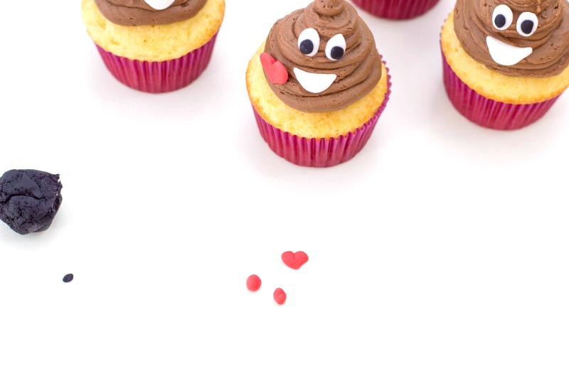 The Best Poop Emoji Valentine Cupcakes, How to Make Poop Emoji Cupcakes for Valentine's Day, You don't have to be a professional cupcake decorator to make these super cute Poop Emoji Cupcakes for Valentine's Day. These easy emoji cupcakes are perfect! 