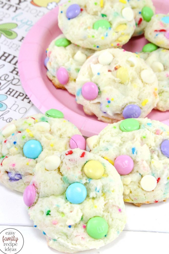 These Fruity Pebbles Cookies are just what every kid wants for a snack. Delicious pudding sugar cookies that are super soft cookies perfect for an afternoon snack or birthday party food. Pudding Cookies that make easy Vanilla Pudding Sugar Cookies