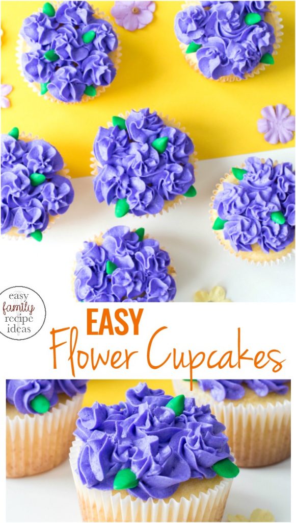These lovely and Easy Flower Cupcakes are a perfect idea for birthdays, Mother's Day, and Easter. Flower cupcakes, floral cupcakes are perfect for spring, delicious flower cupcake ideas that everyone can make with easy cupcake decorating ideas