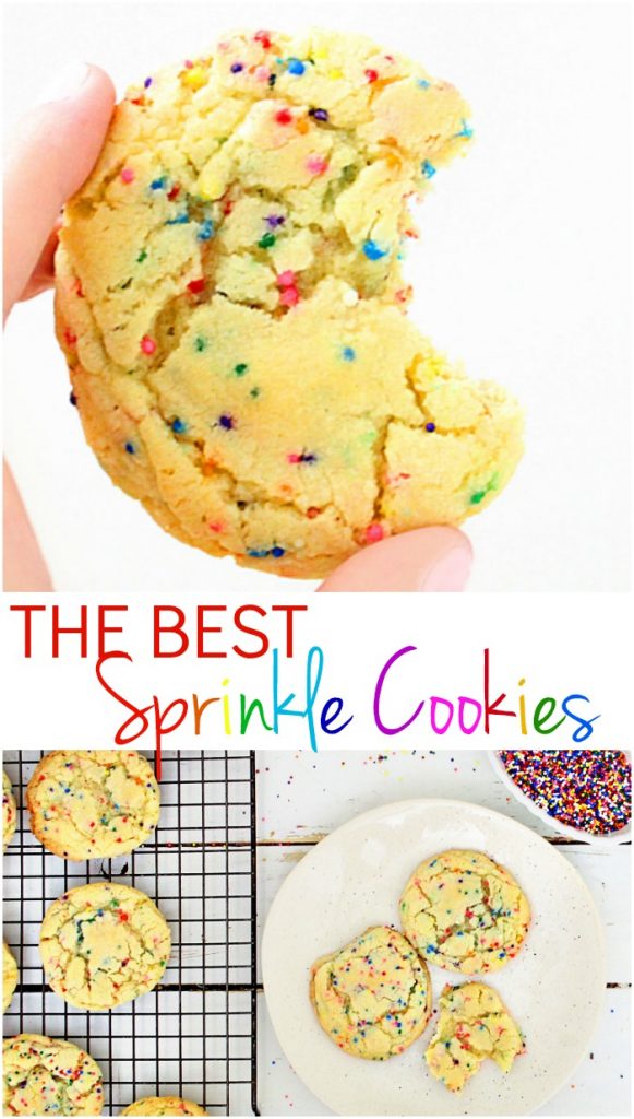 Easy to make soft and chewy Funfetti Sugar Cookies are always a huge hit. Add The Best Sprinkle Cookies Recipe to your next holiday or get together, Funfetti recipes and confetti sugar cookies are delicious, Perfect birthday party food ideas, Soft drop cookies