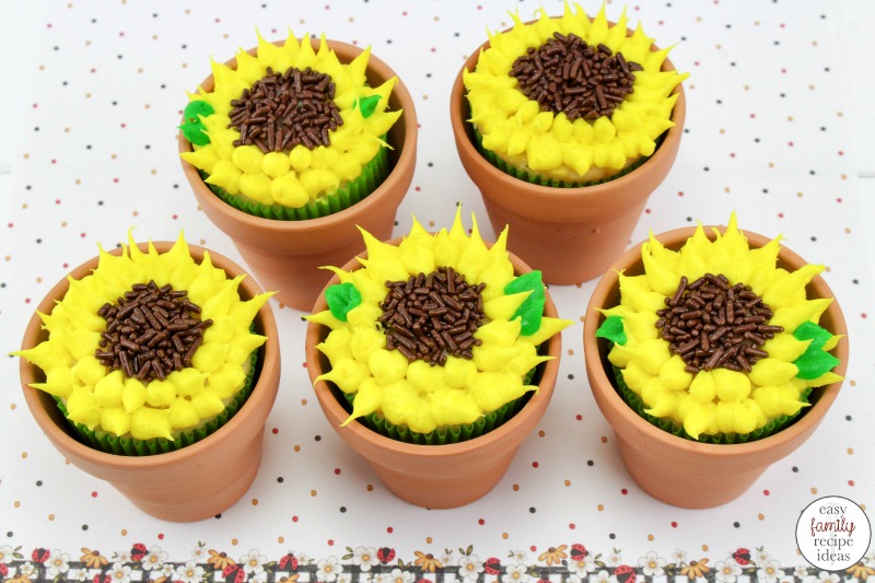 Sunflower Cupcakes are perfect for a Birthday party, Baby shower, or a Garden party! There are many ways to make delicious sunflower cupcakes but I wanted something easy and pretty that anyone could pull off. Easy Flower Cupcakes for Spring or Summer Dessert. 