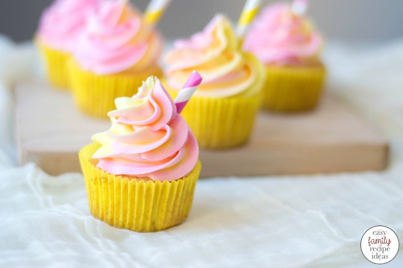 This summer we decided to take it up a notch and add delicious Pink Lemonade Cupcakes to our sweet summer desserts. Easy homemade Pink Lemonade Cupcakes have the perfect balance of sweet and tanginess and are perfect for summer, backyard parties, or a baby shower! Lemonade Cupcakes are Amazing! 