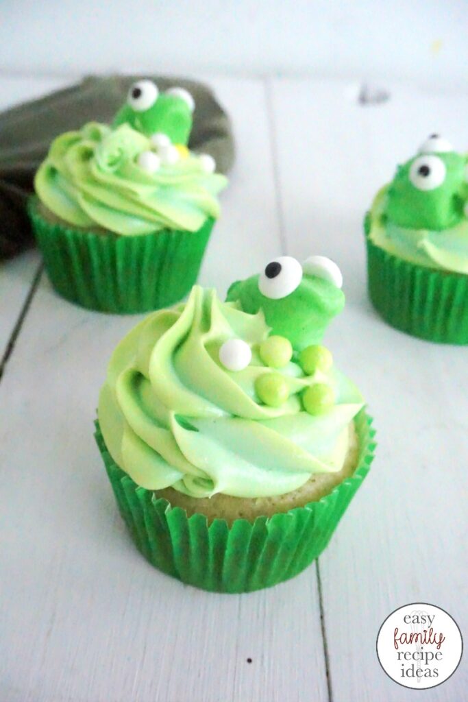 These Princess Tiana Cupcakes are perfect for a Disney themed party or just a simple movie night at home. Adorable and fun, these are a delicious treat! You can make cute Frog Cupcakes for a spring theme too, Princess and the Frog Cupcakes are adorable 