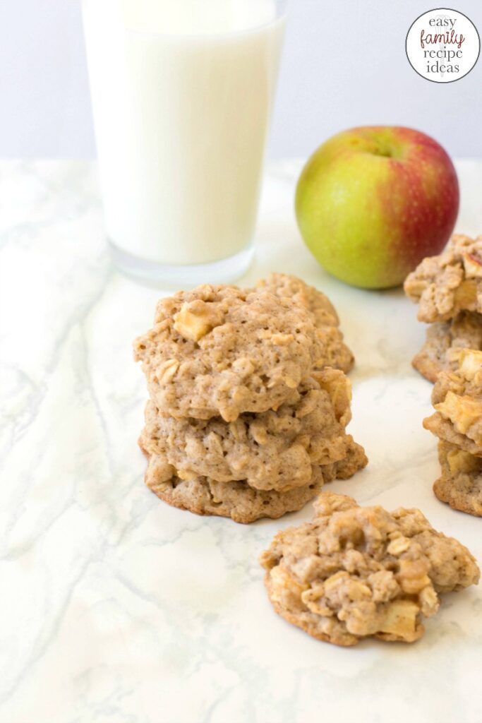 These Apple Oatmeal Cookies just might be the best part of any fall day! This Apple recipe is so simple and delicious and perfect for using up your apples. You're going to love the taste and flavor of these Oatmeal Apple Cookies. Not only do they taste amazing, but they're actually so simple to make, too.