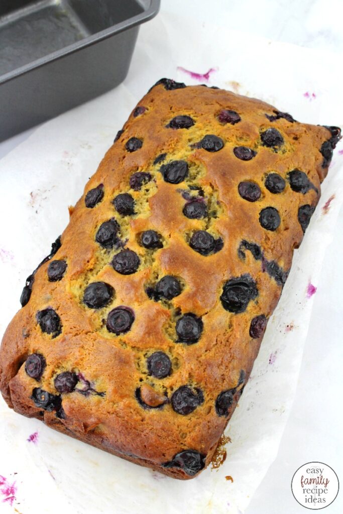 Get ready to fall in love with the taste of this Banana Blueberry Bread. It's packed full of fresh blueberries with a hint of banana flavor. If you are looking for The Most Amazing Blueberry Bread Ever This is the recipe for you. Easy to make Homemade Blueberry Banana Bread 