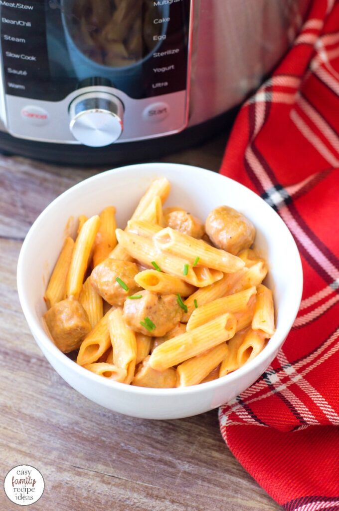 Give this Instant Pot Penne with Sausage recipe a try! You're going to love every single bite of this Penne Pasta with Sausage. This Penne Pasta with Sausage in Tomato Cream Sauce tastes so good, A hearty dish your family will love. 