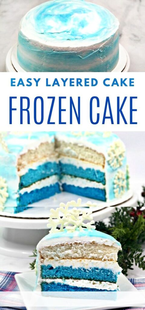 This Disney Frozen Cake is so much fun and a tasty treat to eat. A Frozen Layered Cake is a fun way to celebrate a birthday party or your love of the Frozen movie by eating a delicious homemade Winter Wonderland cake! The Best Easy Frozen Cake Ideas