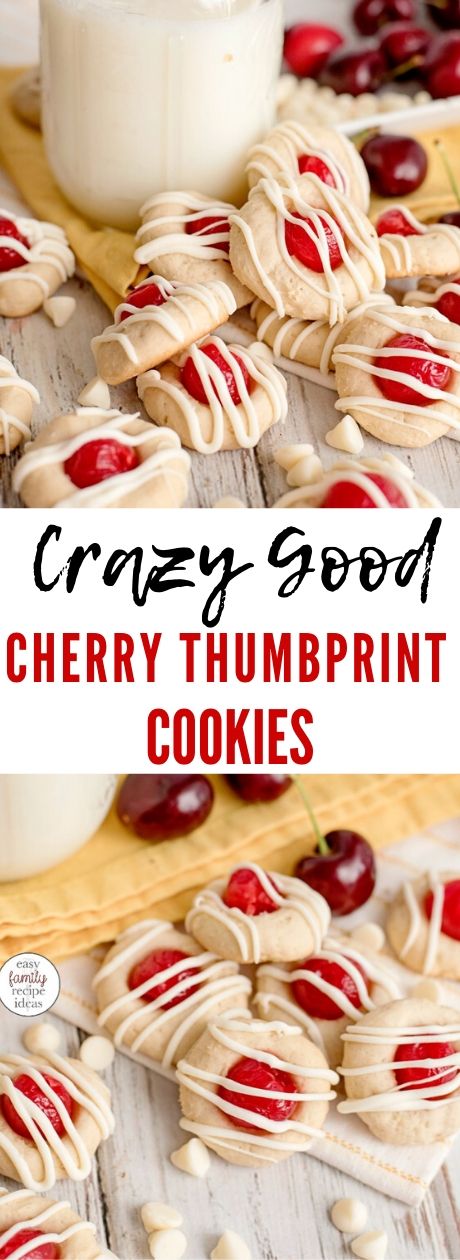 The Best Cherry Thumbprint Cookie Recipe you'll ever taste! Christmas Cherry Cookies that are DELICIOUS! Cherry Almond Cookies, Maraschino Cherry Thumbprint Cookies This Thumbprint Cookie Recipe Can easily be changed for any flavor filling! They make perfect Christmas Cookies too!