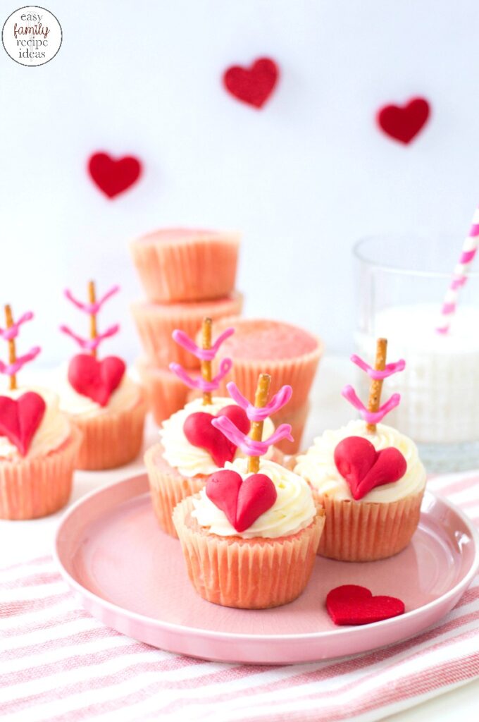 These Cupid Valentine Cupcakes are such a great Valentine's Day Treat! They're super cute, delicious and so much fun to make! Your friends and family will LOVE these Valentine's Day Cupcakes and adorable Valentine cupcakes decorating ideas. So many amazing Valentine Cupcake Ideas