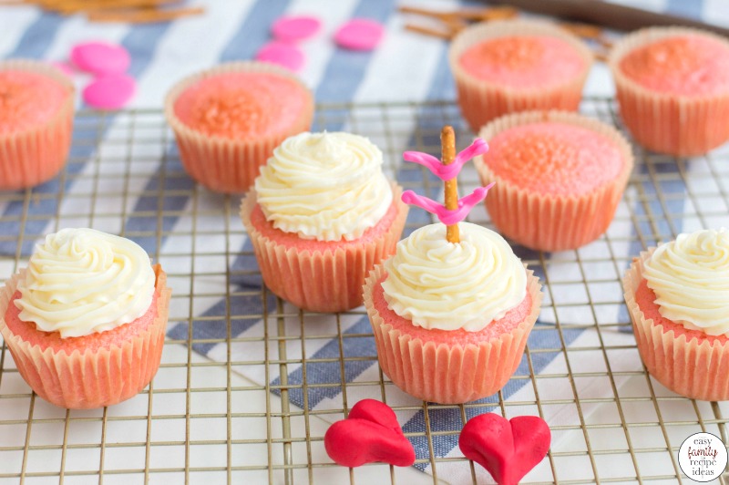 These Cupid Valentine Cupcakes are such a great Valentine's Day Treat! They're super cute, delicious and so much fun to make! Your friends and family will LOVE these Valentine's Day Cupcakes and adorable Valentine cupcakes decorating ideas. So many amazing Valentine Cupcake Ideas