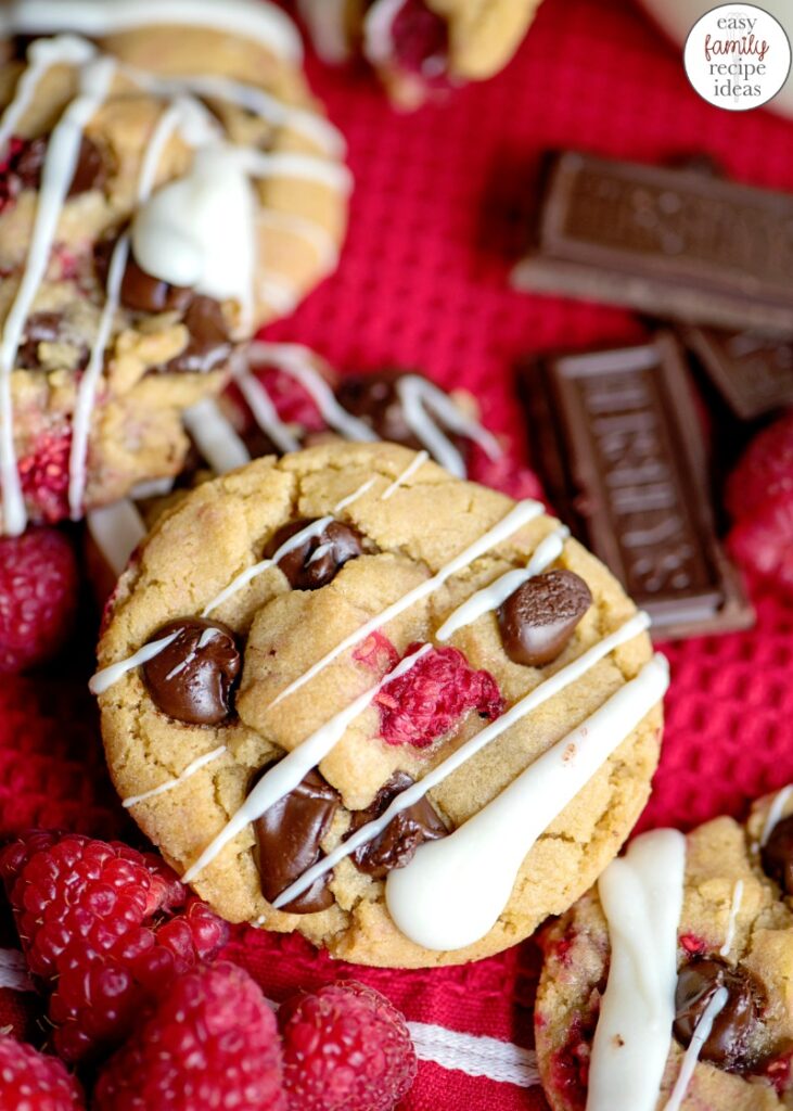 When you're craving cookies, you're going to love these White Chocolate Raspberry Cookies! Just wait until you try this delicious flavor combination. Best Chocolate Raspberry Cookies Ever! A handful of ingredients make these Raspberry Cookies full of yumminess 