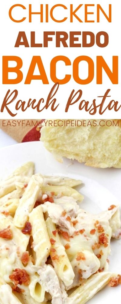 This Chicken Alfredo Bacon Ranch Pasta recipe is the perfect easy weeknight dinner. It's so simple and delicious and something the whole family will love. The Best Chicken Bacon Ranch Casserole you can make in less than 30 minutes... Delicious!
