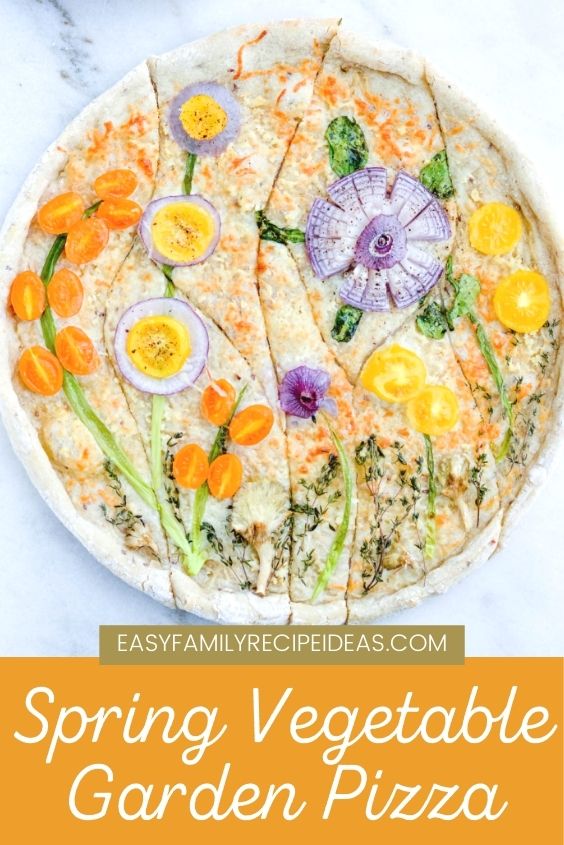 You’ll love enjoying this Spring Vegetable Garden Pizza with your friends and family. It’s not just dinner, it’s a healthy brunch, delicious and easy lunch, and tasty art on a plate. Spring Vegetable Pizza
