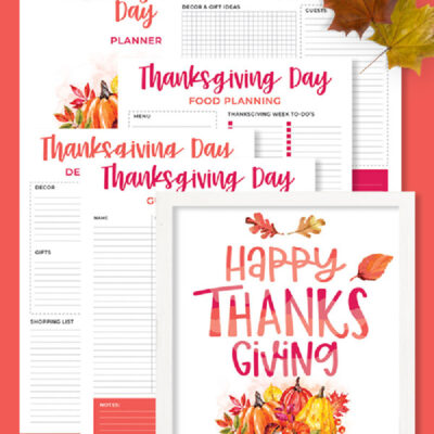 Free Thanksgiving Meal Planner Printables