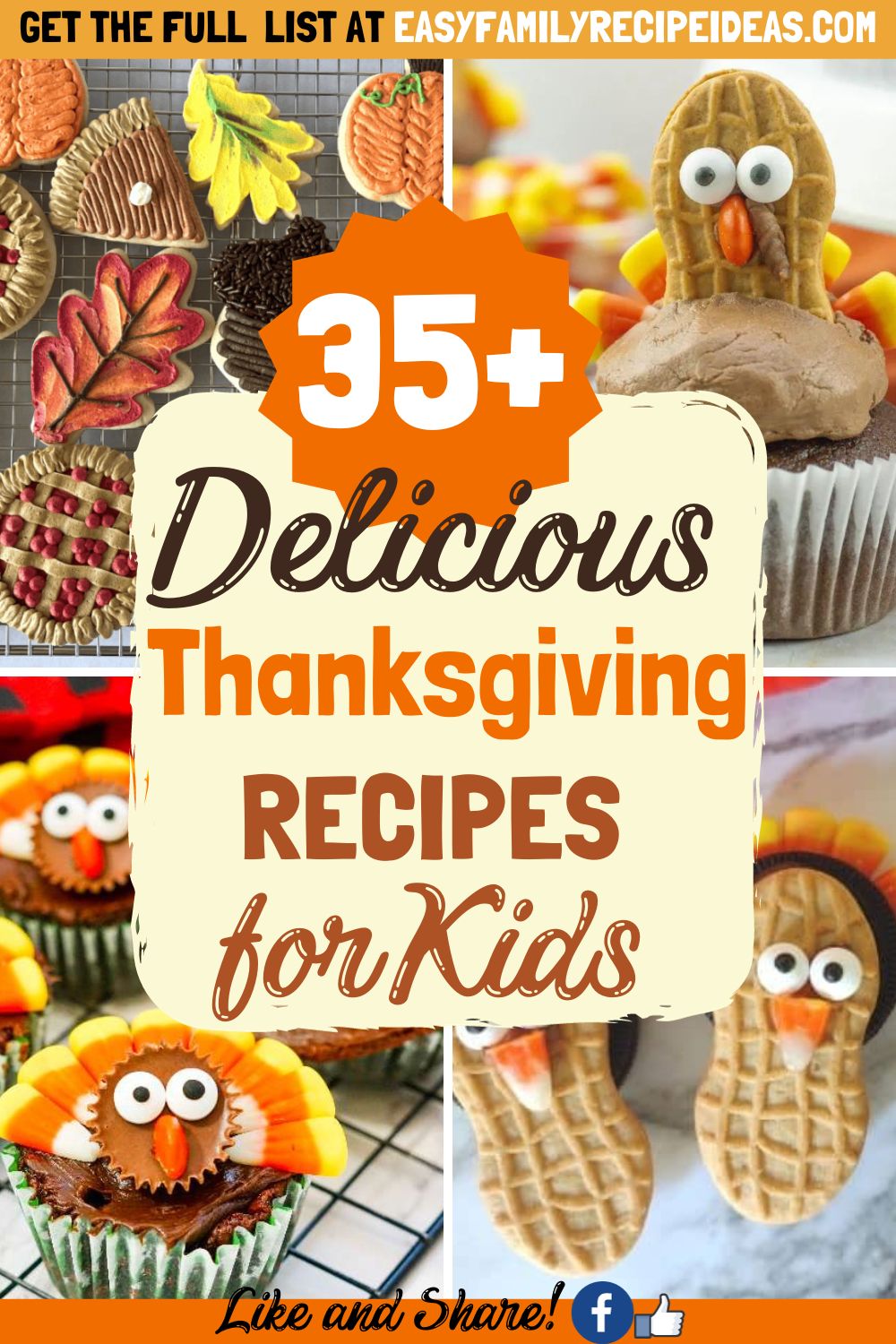 Over 35 Easy Thanksgiving snacks for kids, Whether you're hosting a Thanksgiving Dinner or want to surprise your children with cute Thanksgiving treats, you can find great Thanksgiving recipes here. 