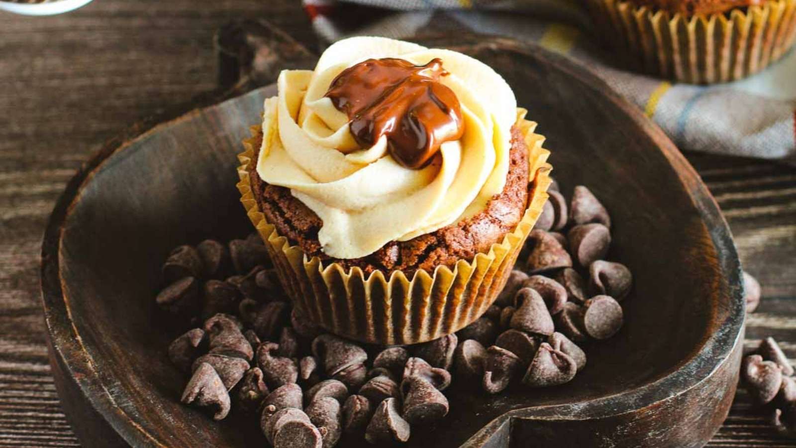 Chocolate Peanut Butter Buckeye Cupcakes recipe by The Peasant’s Daughter.