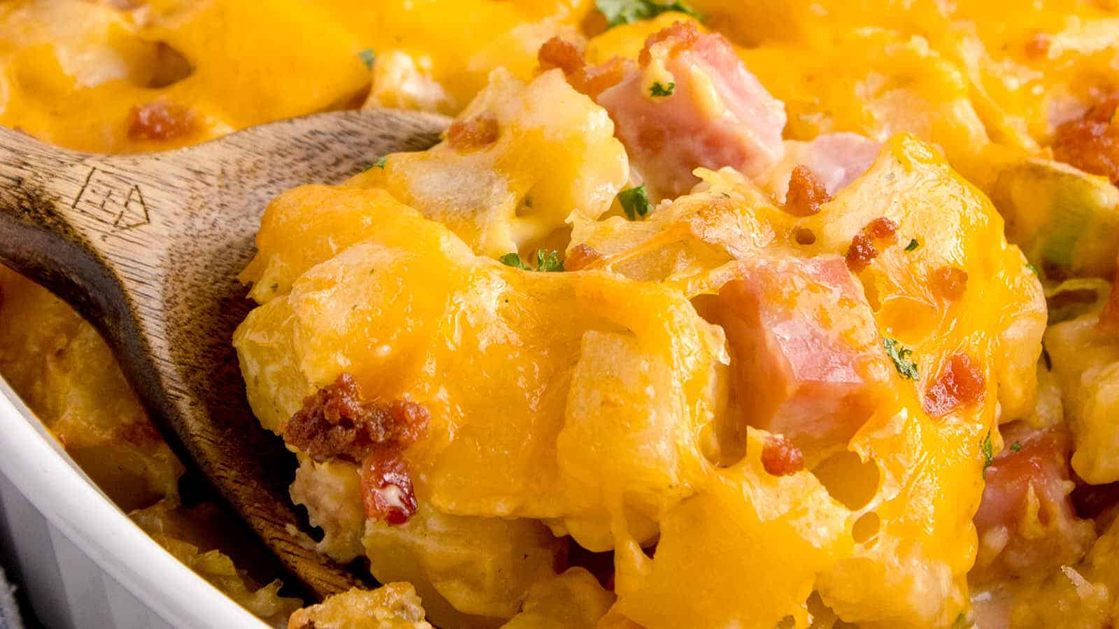 Ham and Cheese Casserole recipe by Cheerful Cook.
